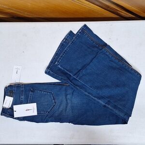 New! Skinnygirl High-Rise Power Moves Side Zipper Bootcut & Flare Jeans, Indigo